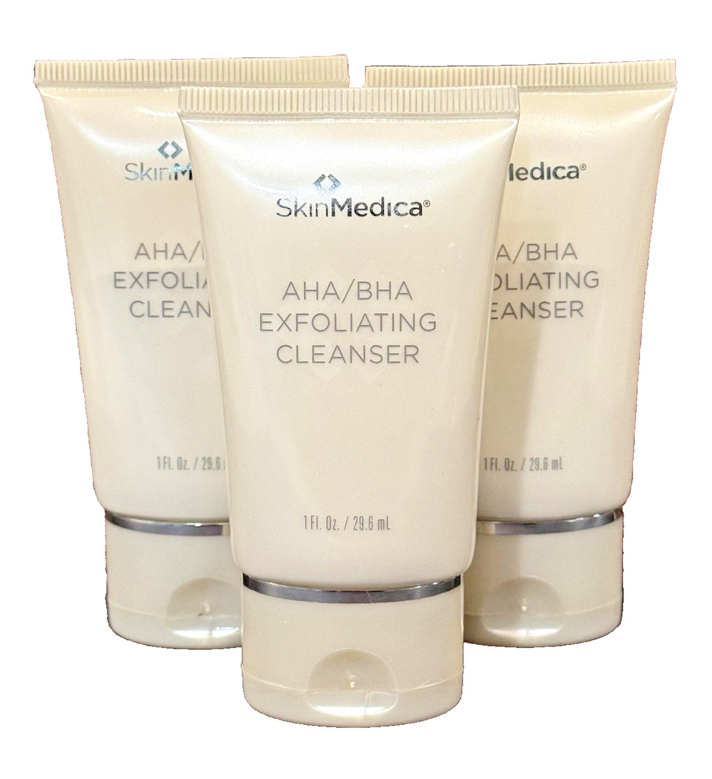 3-PACK Skinmedica Brightening AHA/BHA Exfoliating Cleanser 1 floz Each